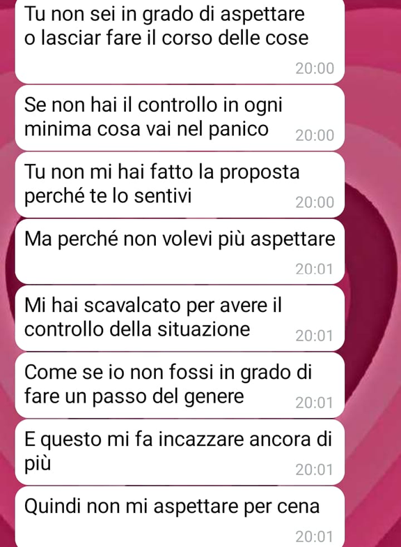 La proposta di matrimonio di lei