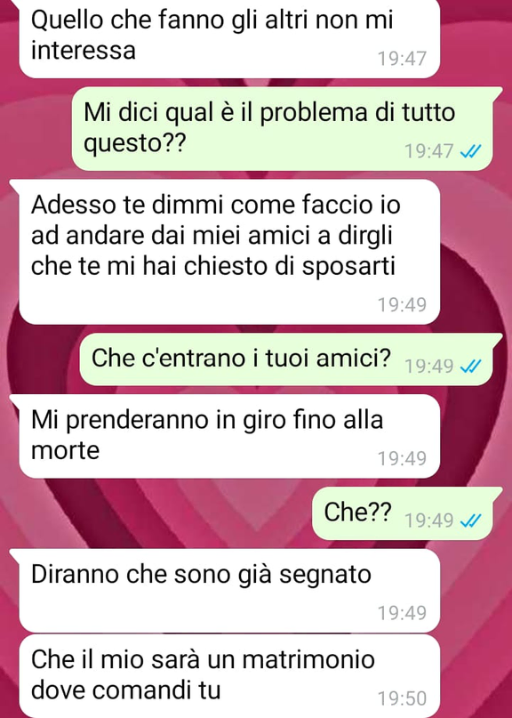 La proposta di matrimonio di lei