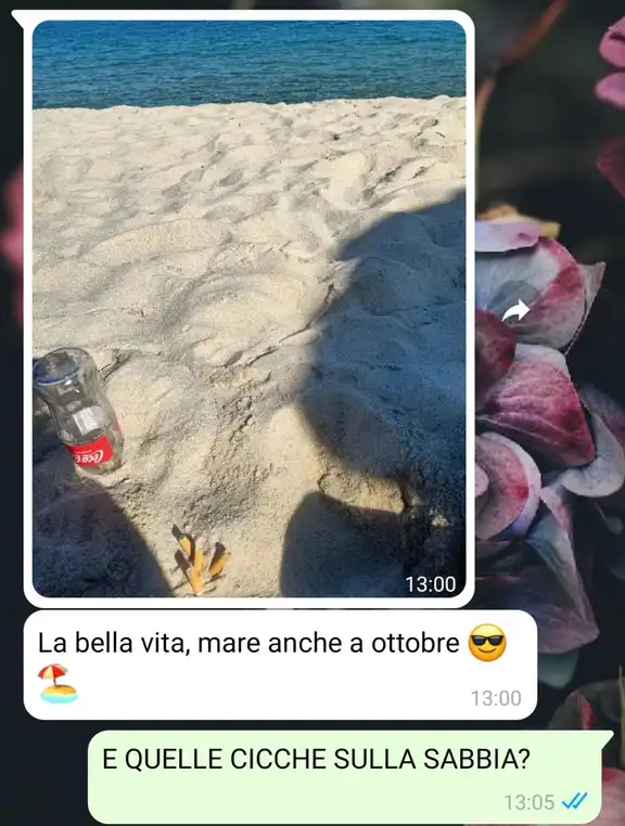 I mozziconi in spiaggia