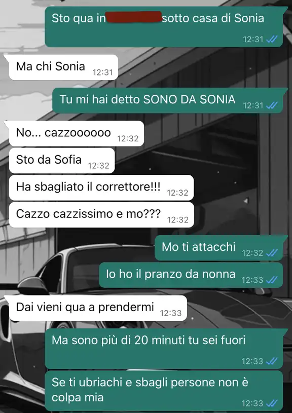 Scambio di persona post serata