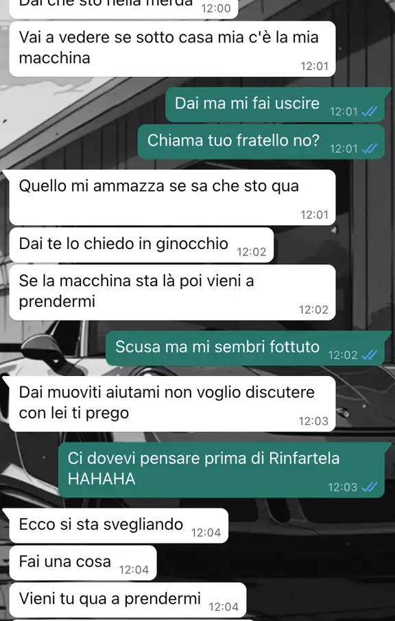 Scambio di persona post serata