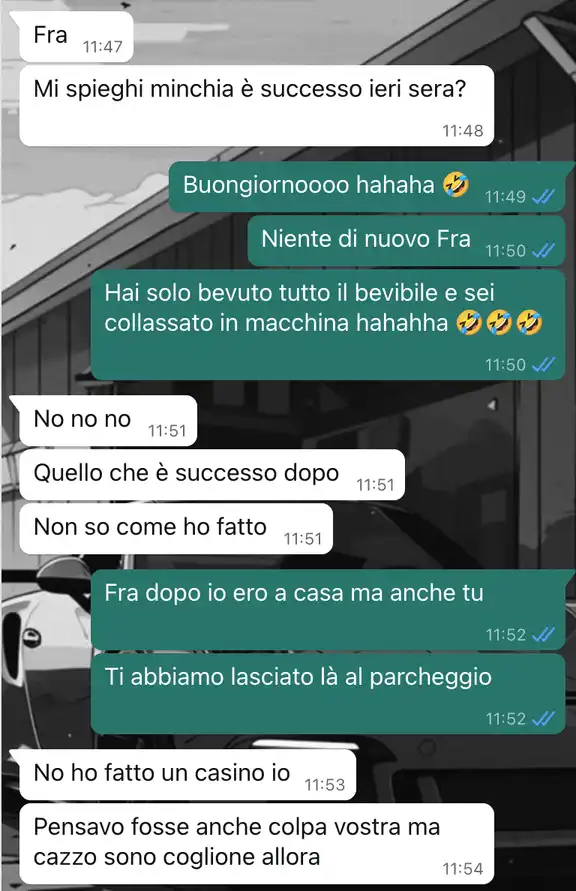 Scambio di persona post serata