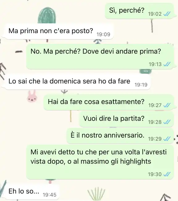 L'anniversario o la partita