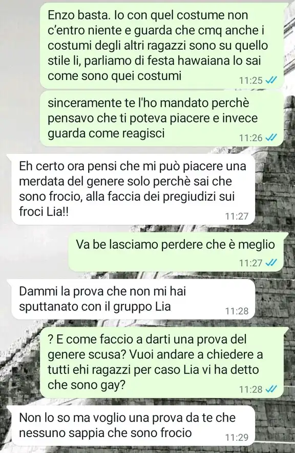 il costume sbagliato