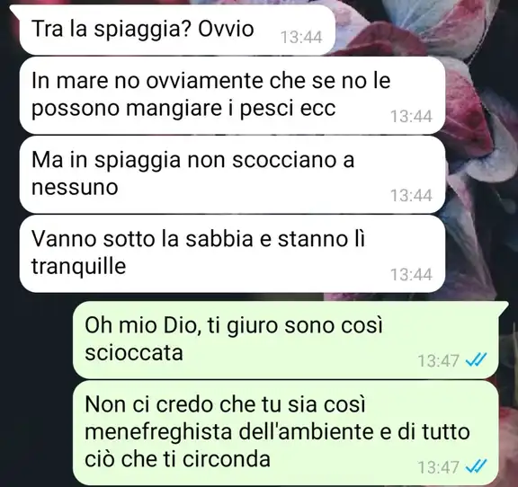 I mozziconi in spiaggia