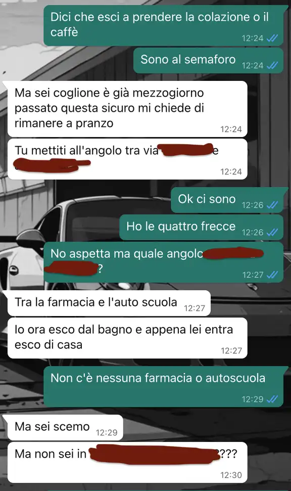 Scambio di persona post serata