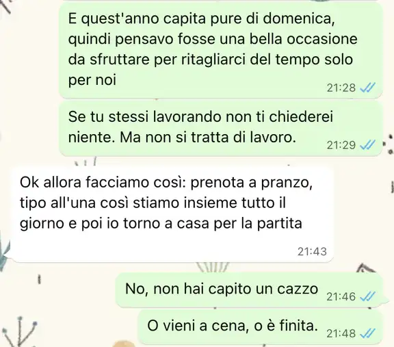 L'anniversario o la partita