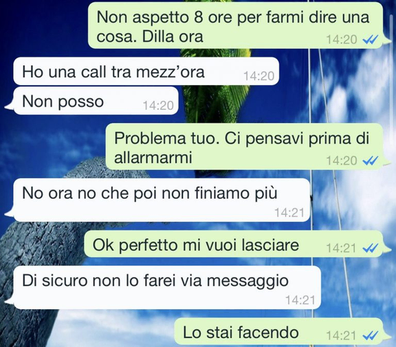 Forse non volevo prendere una pausa