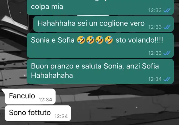 Scambio di persona post serata