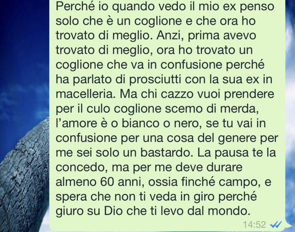 Forse non volevo prendere una pausa