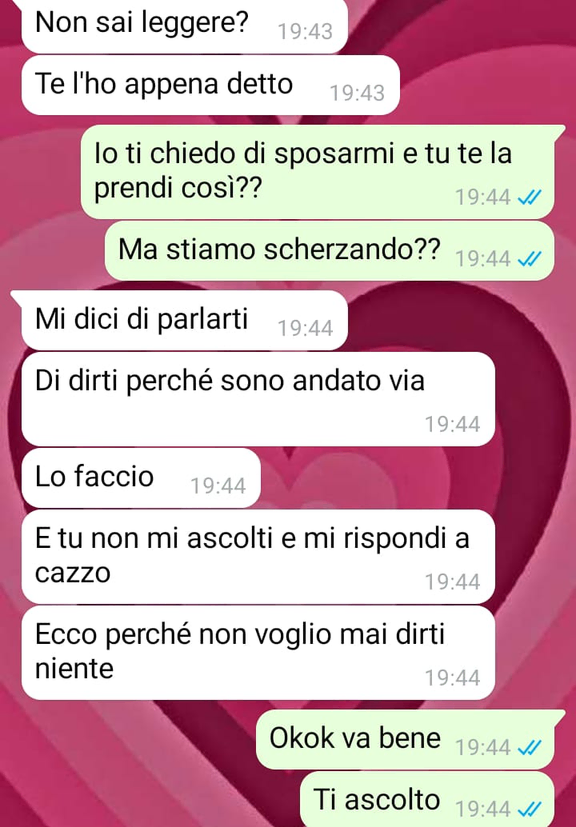 La proposta di matrimonio di lei