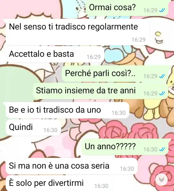 Un tradimento ammesso