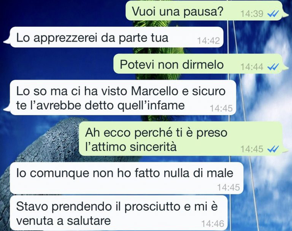 Forse non volevo prendere una pausa