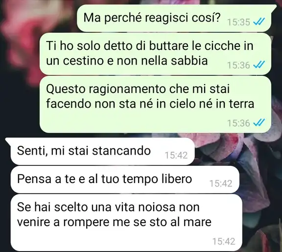 I mozziconi in spiaggia