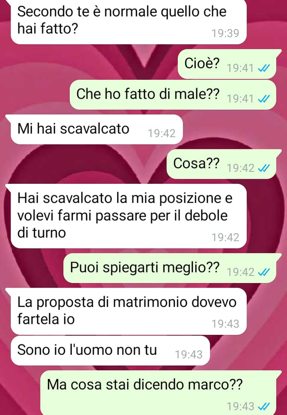 La proposta di matrimonio di lei