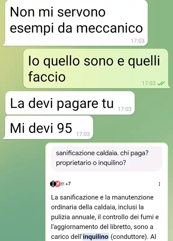 Sanificazione caldaia
